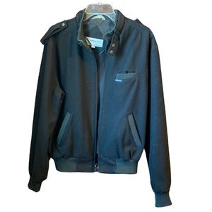 Vintage Members Only Wool Bomber Jacket 90s Dark Gray Size 42 Unisex